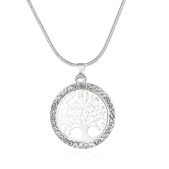 BEAUTIFUL GOLD Crystal Tree of Life Pendant Necklace on adjustable chain NEW - Picture 6 of 12